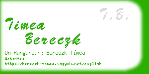 timea bereczk business card