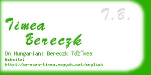 timea bereczk business card